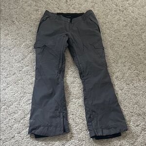 Women's Dark Gray Cargo Snow Pants